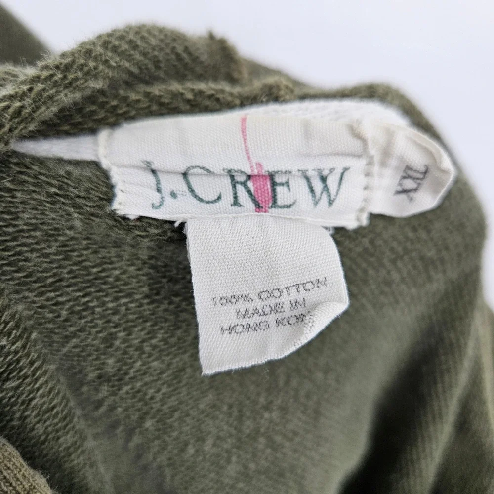 J Crew Hoodie Mens XXL Oarsman Olive Green Long Sleeve Heavy‎ Pullover Casual